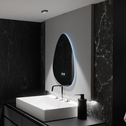 Oglinda LED Organica 80x60cm, Fluido Touch, Sistem Dezaburire, Dimabila