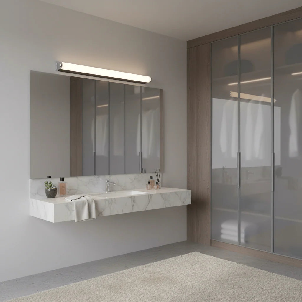 Aplica LED de Baie, GARDA, 11W, liniara, lumina Neutra, Negru