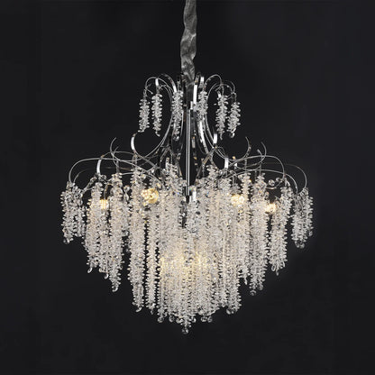 Candelabru Cristal CC9311/5CH, 5x E14, Diametru 49cm, Crom