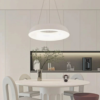 Lustra LED suspendata cu Telecomanda CHIARA, 37W, Lumina Rece/Calda/Neutra, Dimabila, Alb
