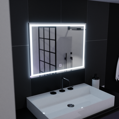 Oglinda LED Rectangulara 80x60cm FRAME Basic Touch – oglindă LED, 80x60 cm, 60 cm – RegalStore, iluminat interior