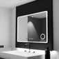 Oglinda LED Rectangulara 120x80 Aura Riflesso Puro MotionGlow Marcello, Sistem Dezaburire, Termometru si Ceas, Dimabila