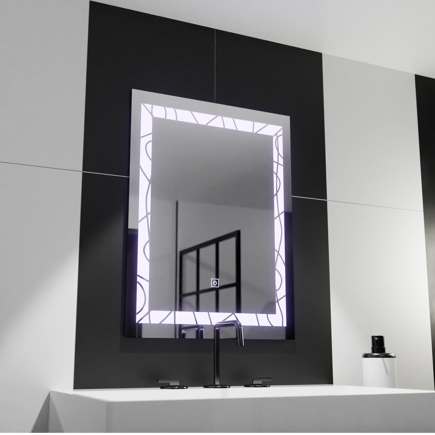 Oglinda LED Rectangulara 60x80cm Deco Frame Basic Touch