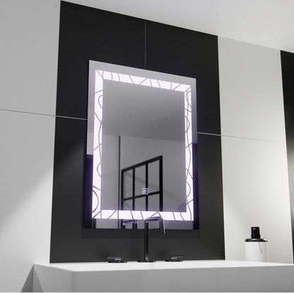 Oglinda LED Rectangulara 60x80cm Deco Frame Basic Touch