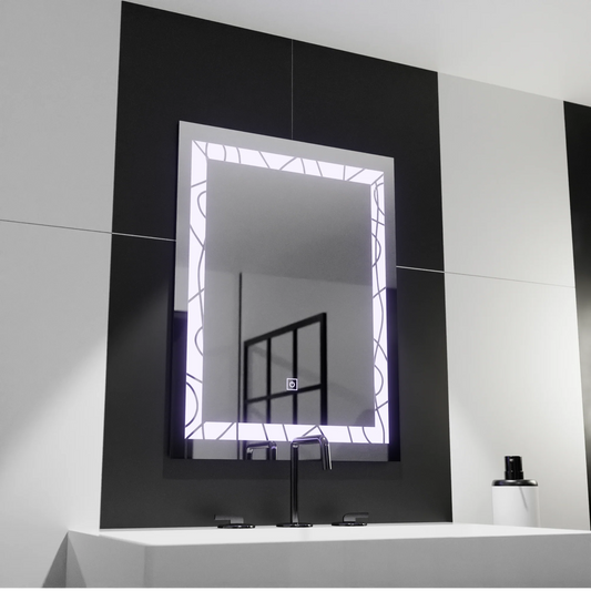 Oglinda LED Rectangulara 60x80cm Deco Frame Basic Touch