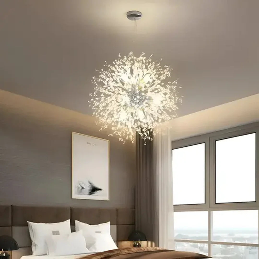 Candelabru Cristal Schonbrunn, 9x G9, Diametru 49cm, Crom Lucios, Iluminare Stralucitoare