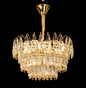 Candelabru Cristal CC6687/500GD 9x E14, Diametru 49cm, Auriu Lucios, Inaltime Reglabil