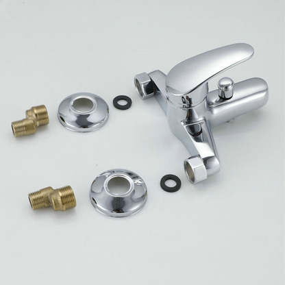 Baterie Cada, Para Dus Si Furtun Inclus, Aliaj, Cartus Ceramic, Crom, CD001 – culoare argintie – RegalStore, iluminat in