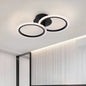 Lustra LED cu Telecomanda BETTY, 28W, 2 Cercuri, lumina Rece/Calda/Neutra, Dimabila, Negru – lustră LED, culoare neagră,