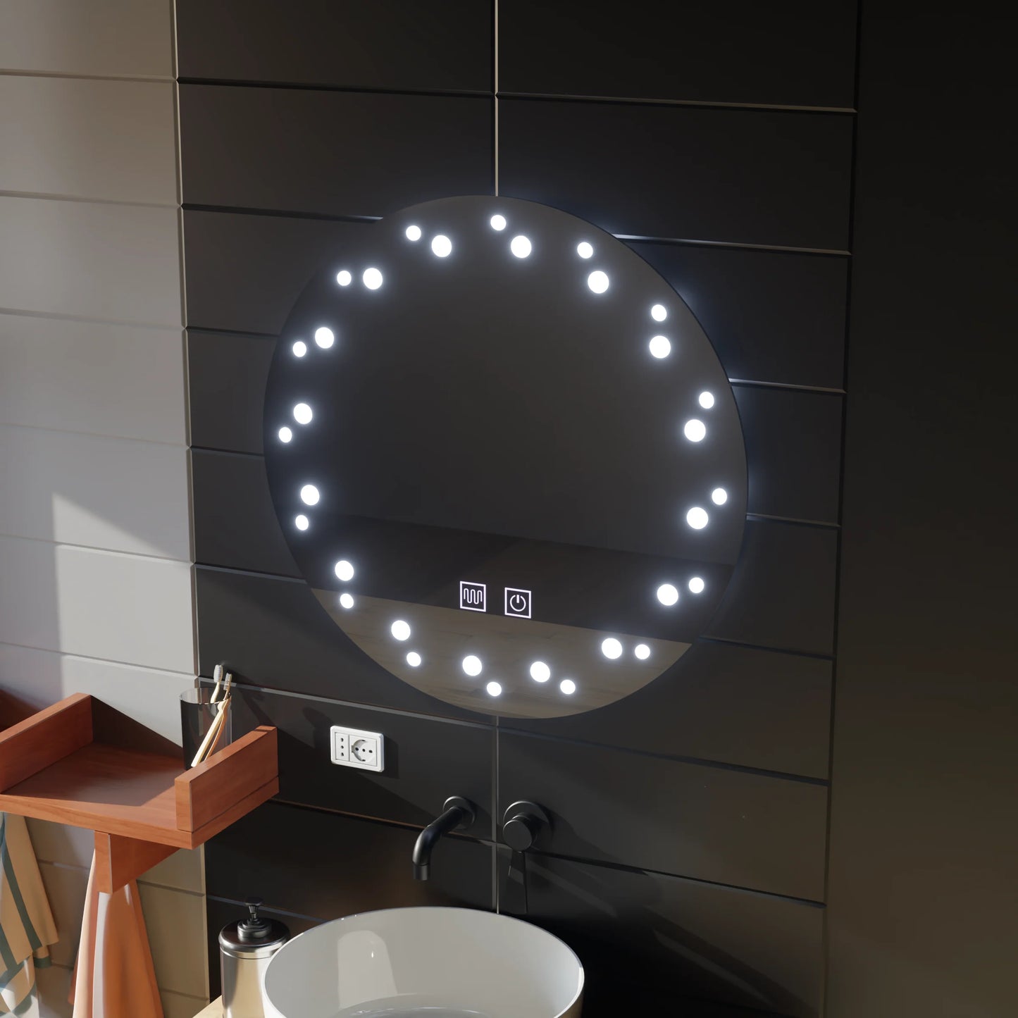 Oglinda LED Touch Ivory Sistem Dezaburire 70X70cm