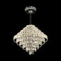 Candelabru Cristal Opal, 12x E14, Diametru 50cm, Crom Lucios, Inaltime Reglabila