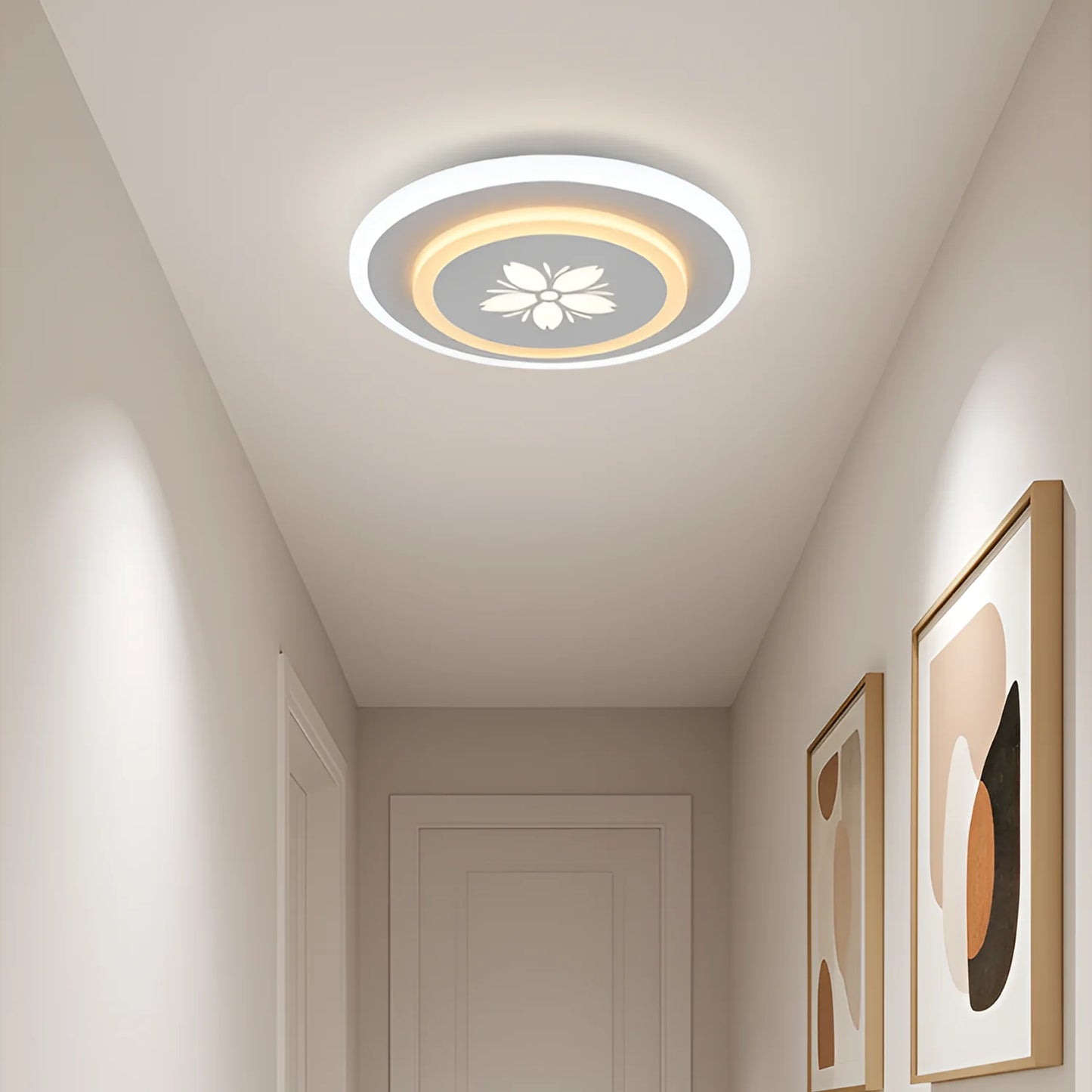 Lustra LED Guarella, 30W, Alb, Acril, Lumina Rece/Calda/Neutra