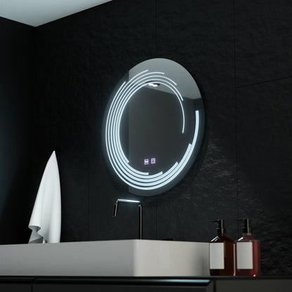 Oglinda LED Rotunda 70cm Lira Verita Touch Sistem Dezaburire Dimabila