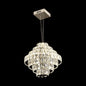Candelabru Cristal Opal cu telecomanda, Diametru 35 cm, 3000K/4000/6000K, Crom Lucios, Inaltime Reglabila