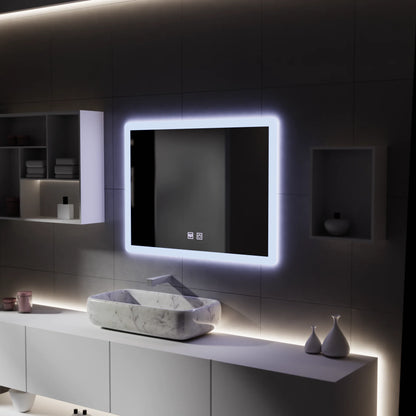 Oglinda LED Rentagulara, 80x60cm, Touch VENERA , Sistem Dezaburire,Dimabila