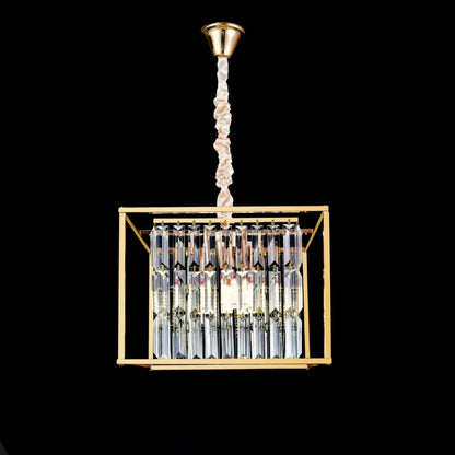 Candelabru Cristal Petito, 1676/350, 3xE14, Auriu Lucios, Inaltime Reglabila, Metal si Cristal