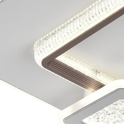 Lustra LED NYXORA 51W, 3 Patrate, lumina Rece/Calda/Neutra, Negru