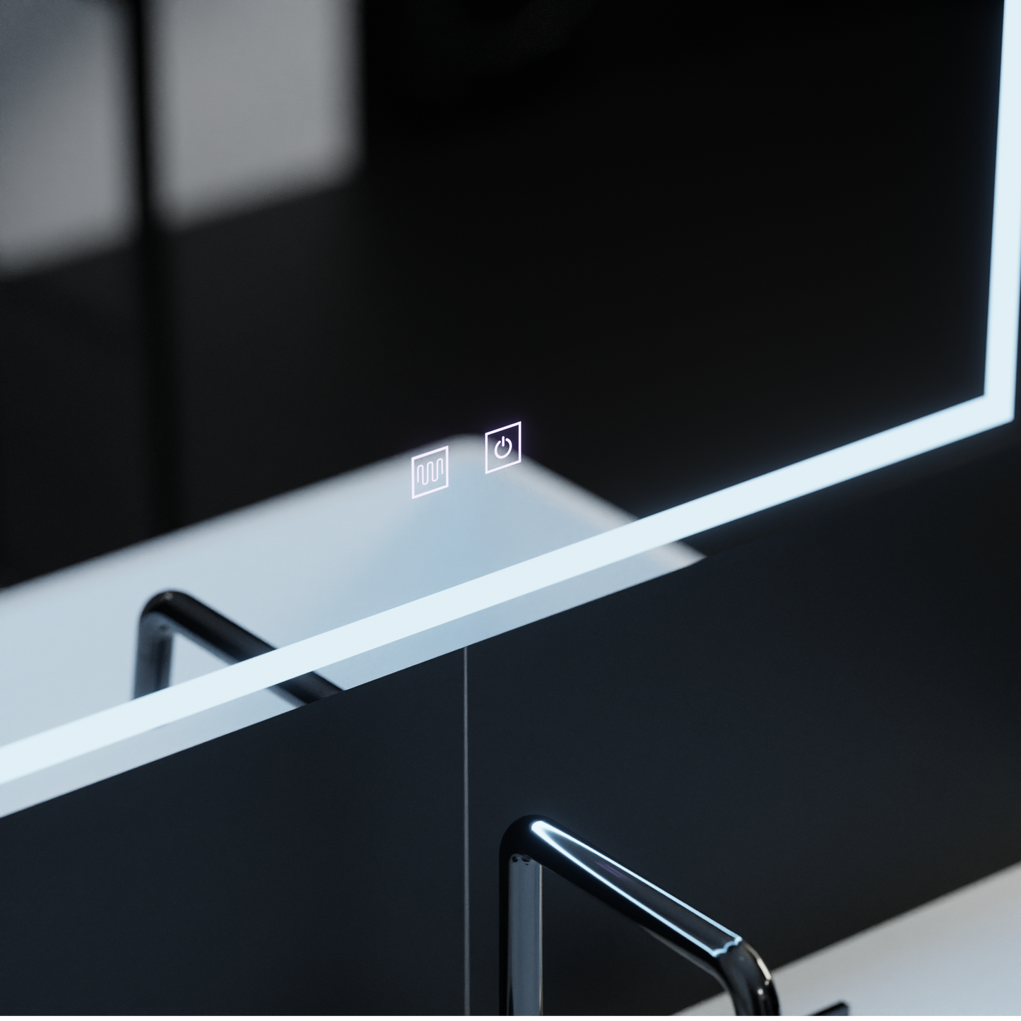 Oglinda LED Rectangulara, 70x50cm, Umbria Touch , Sistem Dezaburire, Dimabila – oglindă LED, 70x50 cm, 50 cm – RegalStor