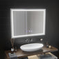 Oglinda LED Rectangulara, 100x75cm, Verite MotionGlow Marcello, Sistem Dezaburire, Ceas & Termometru, Dimabila