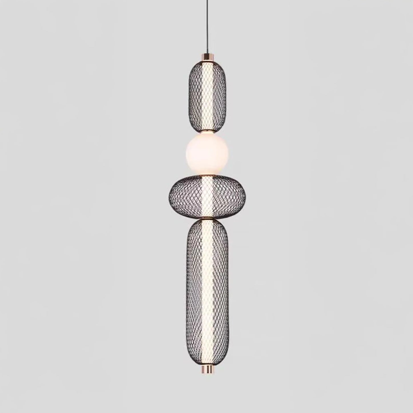 Lustra LED Suspendata LM551/4BK, 24W, Lumina 3000/4000/6000K, Negru, Inaltime Reglabila