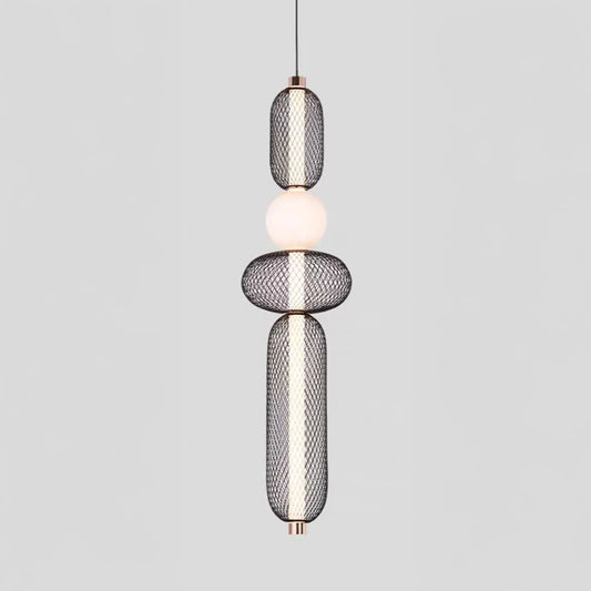 Lustra LED Suspendata LM551/4BK, 24W, Lumina 3000/4000/6000K, Negru, Inaltime Reglabila