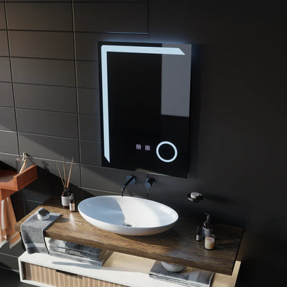 Oglinda LED Rectangulara, 60x80cm, Linea Touch, Sistem Dezaburire, Dimabila