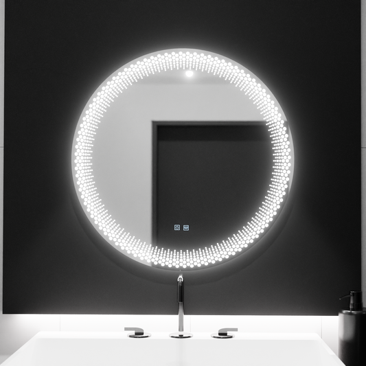 Oglinda LED Rotunda 60cm, Stellaire Touch, Sistem Dezaburire, Dimabila