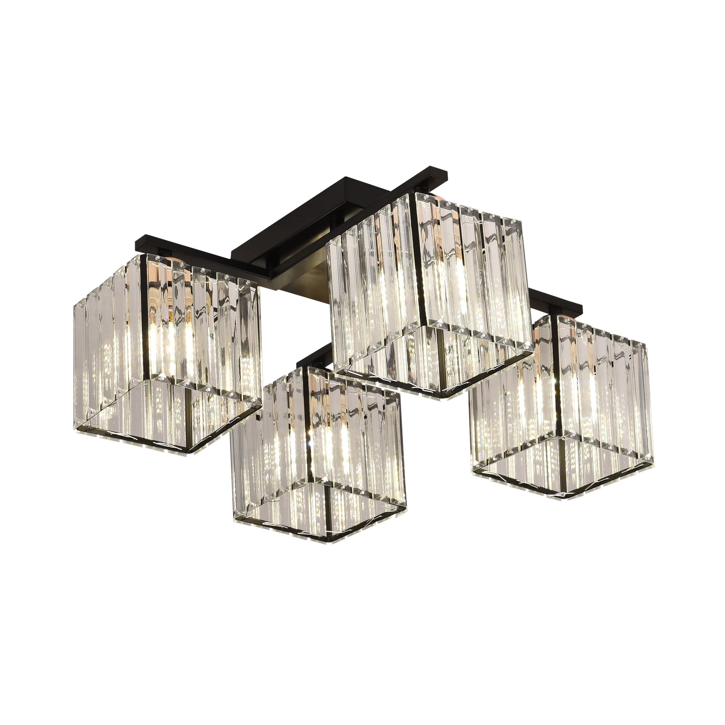 Lustra Georgiana, LC111/4BK, 4x E27, Negru, Metal