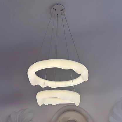 Lustra LED, suspendata cu Telecomanda, AMADEO, 90W, Lumina Rece/Calda/Neutra, Dimabila, Inaltime Reglabila, Alb, LT271