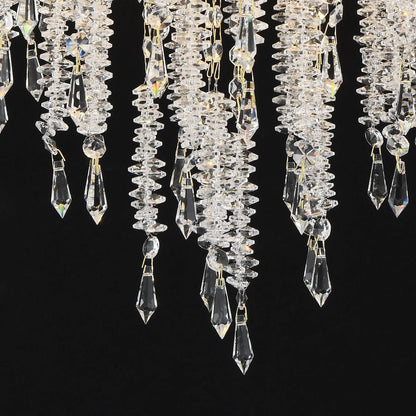 Candelabru Cristal CC9323/5FGD, 5x E14, Diametru 49cm, Auriu