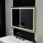 Oglinda LED Rectangulara, 120x80cm, Specchio MotionGlow Marcello, Sistem Dezaburire, Ceas & Termometru, Dimabila