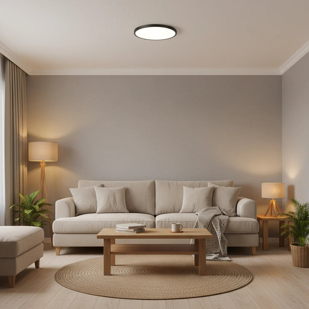 Plafoniera LED SOLIS 47cm 48W Lumina Rece Negru