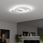 Lustra LED cu telecomanda LUCY, 40W, 2 Cercuri, lumina Rece/Calda/Neutra, Dimabila, Alb – lustră LED, culoare albă, cu t