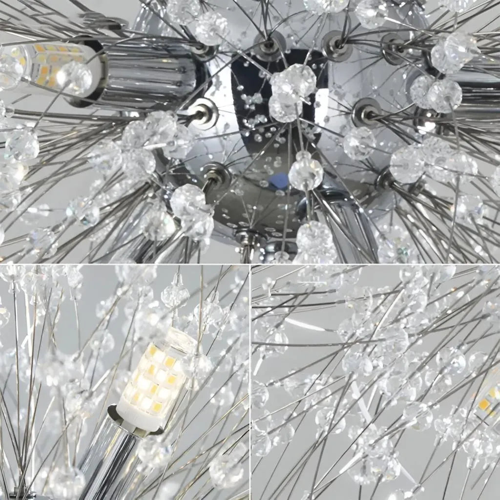 Candelabru Cristal Schonbrunn, 12x G9, Diametru 60cm, Crom Lucios, Eleganta Contemporana