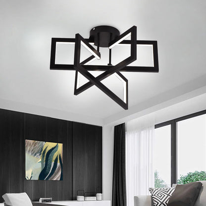 Lustra LED cu telecomanda 73W, 3 Elemente, lumina Rece/Calda/Neutra, Dimabila, Negru, LT750/3BK