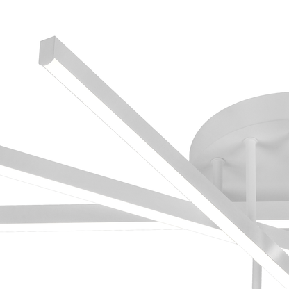 Lustra LED cu Telecomanda GIO, 65W, 5 Elemente, Lumina Rece/Clada/Neutra, Dimabila, Alb