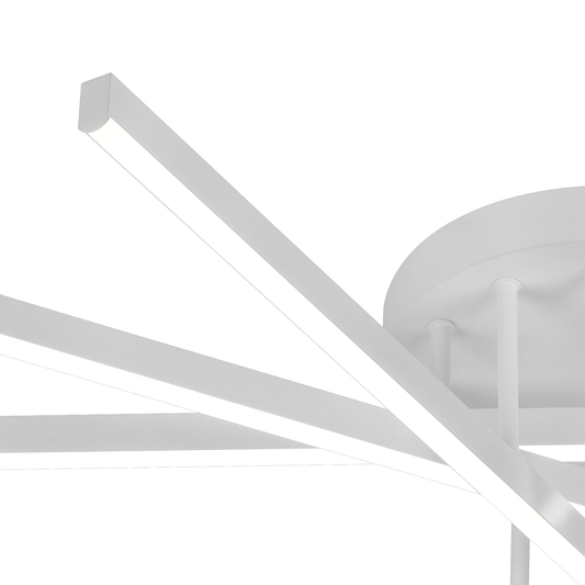 Lustra LED cu Telecomanda GIO, 65W, 5 Elemente, Lumina Rece/Clada/Neutra, Dimabila, Alb