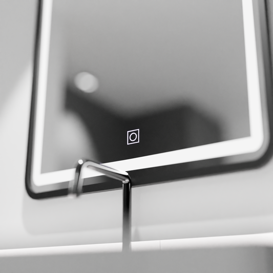 Oglinda LED Rectangulara 60x80cm Rama Neagra Basic Touch