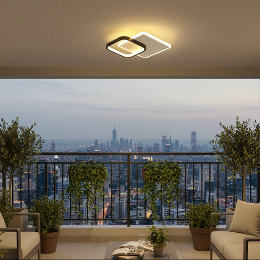 Lustra LED Marcelo 24W Lumina Rece/Calda/Neutra Alb Negru