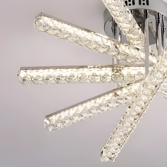 Lustra LED cu telecomanda LUELLA, 68W, Liniara, lumina Rece/Calda/Neutra, Dimabila, Argintiu