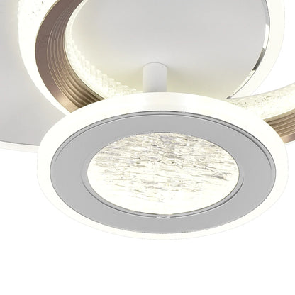 Lustra LED NYXORA 45W, 3 Cercuri, lumina Rece/Calda/Neutra, Negru