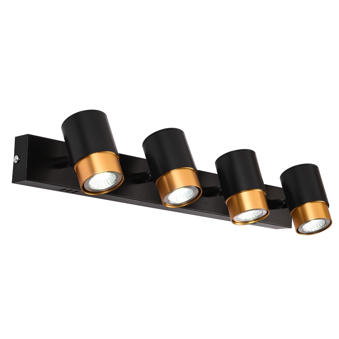 Proiector LED cu 4xGU10 Proiectoare, 3000K/4000K/6000K, Auriu, Metal si Acril