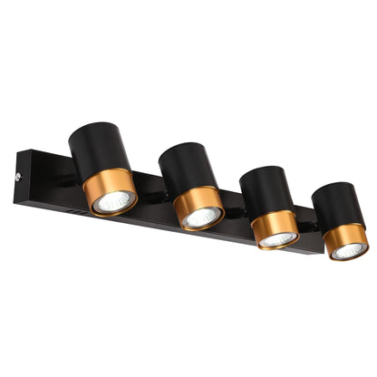 Proiector LED cu 4xGU10 Proiectoare, 3000K/4000K/6000K, Auriu, Metal si Acril
