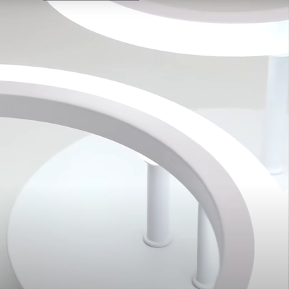 Lustra LED cu Telecomanda Betty 3 Cercuri Lumina Rece/Calda/Neutra 41W Dimabila Alb