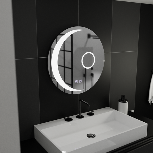 Oglinda LED Rotunda 60cm Orbis Touch Sistem Dezaburire, Dimabila
