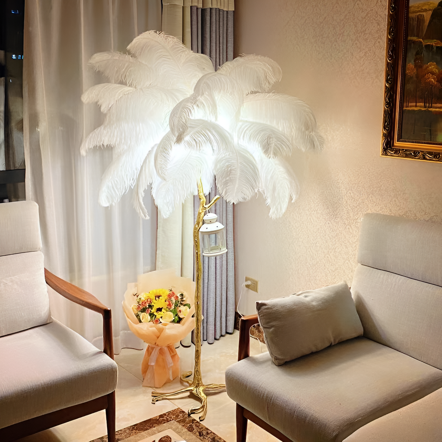 Lampadar Pene Politidis 1 X E27 170cm Alb – lampă LED, culoare albă, 170 cm – RegalStore, iluminat interior