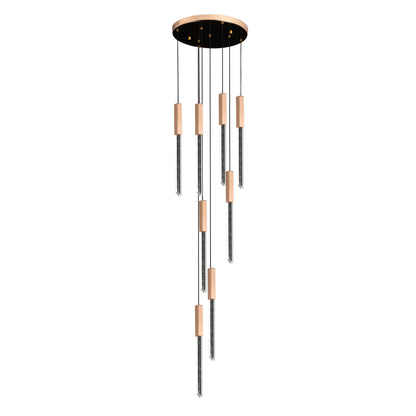 Candelabru Cristal LED 22W, Lumina Calda/Neutra/Rece, Diametru 25cm Auriu CM511/H150XW35