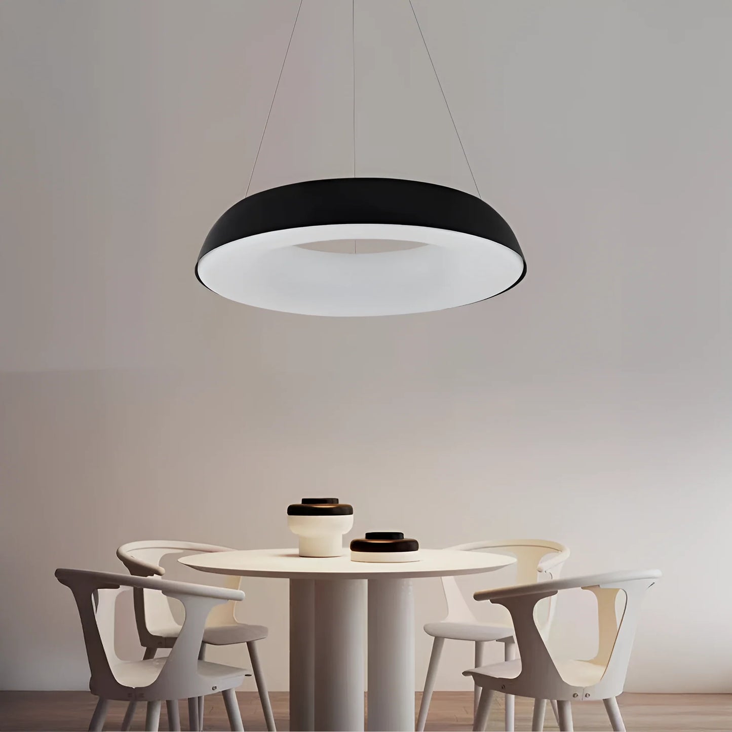 Lustra LED suspendata cu Telecomanda CHIARA, 37W, Lumina Rece/Calda/Neutra, Dimabila, Negru