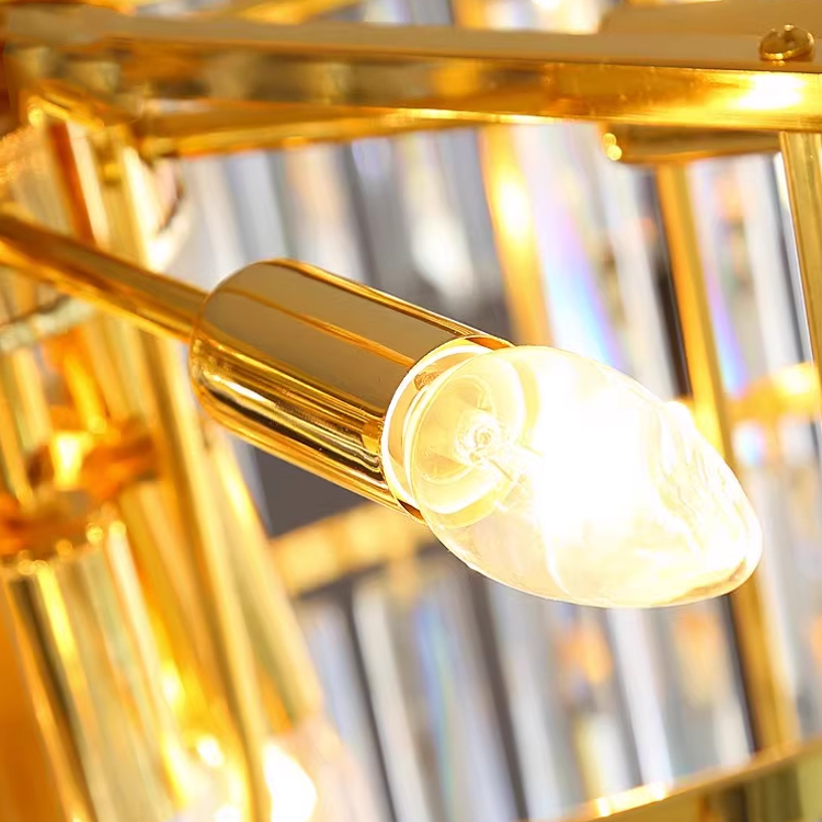 Candelabru Cristal TOPKAPI Eleganza 8x E14, Diametru 49cm, Auriu Lucios, Inaltime Reglabila – culoare aurie, 49 cm – Reg