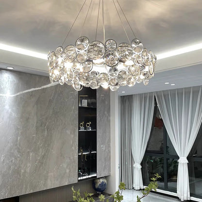 Candelabru Cristal Angelica 6XE14 Argintiu